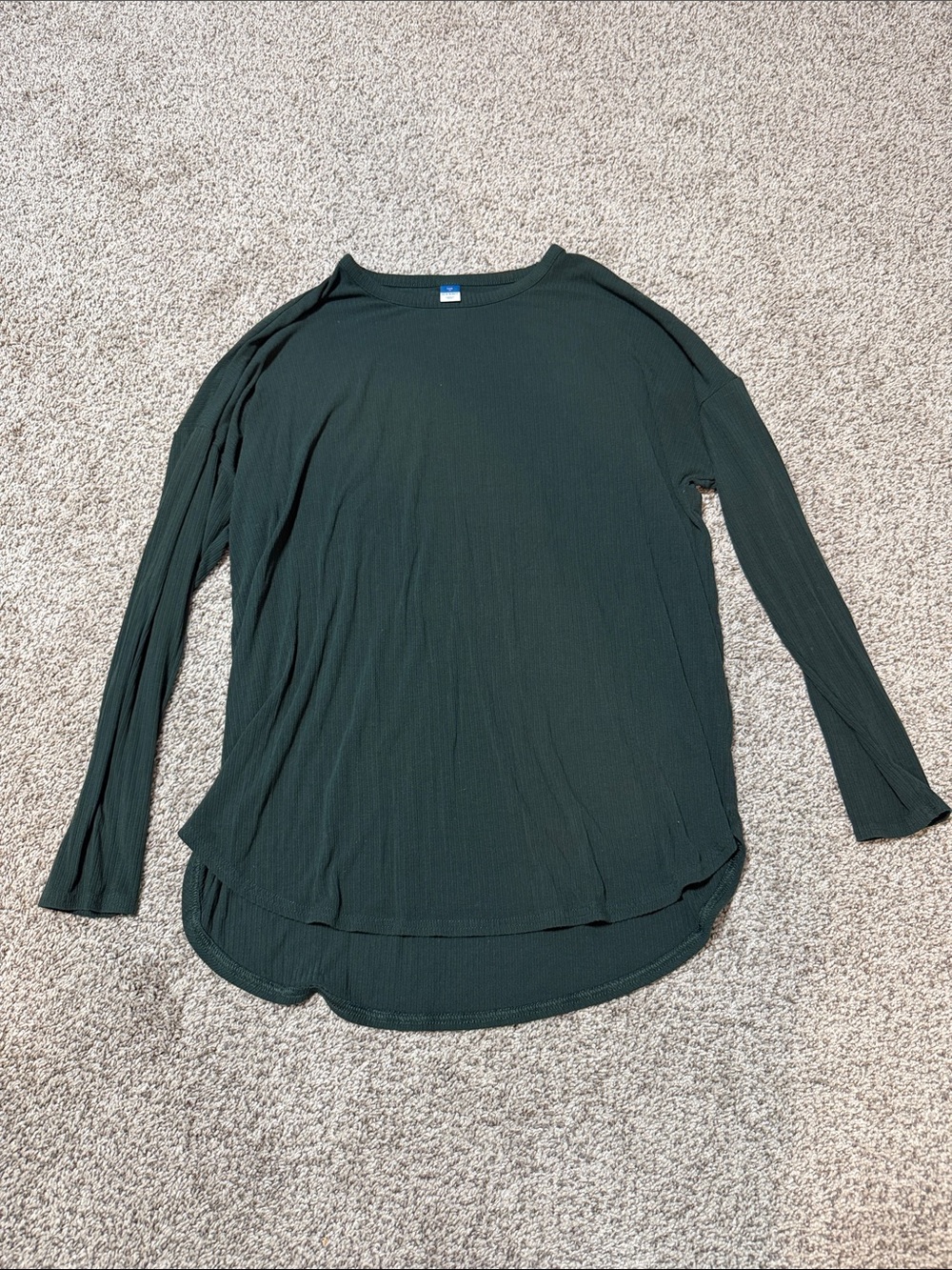 Dark Green Long-Sleeve Women's Top